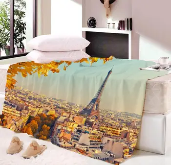

Iron tower Blanket Velvet Plush Lunch break blanket Bedsheet Comfortable Printed Soft Throw Travel No Smell CB80