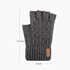 Guantes de punto sin dedos Unisex, guantes gruesos de invierno con pantalla táctil, elásticos, cálidos, para ciclismo al aire libre ► Foto 3/6