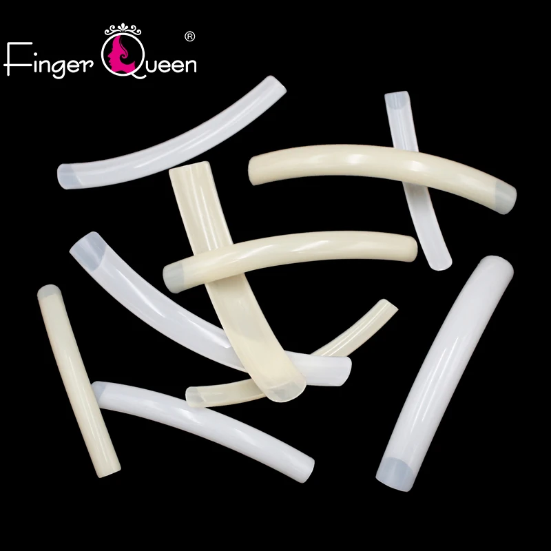 Fingerqueen, 500 шт, длинные балерины, накладные ногти, полностью/половина французских акриловых кончиков для ногтей, квадратная головка, накладные ногти FQ040