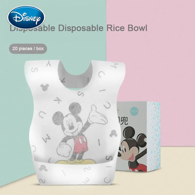 Disney 20 шт./кор. Детские еде нагрудник водонепроницаемый супер мягкие одноразовые