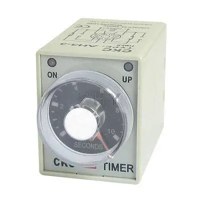 

AC 380V 0-10 Seconds 10s Plastic Housing Delay Timer Time Relay 8 Pin AH3-3