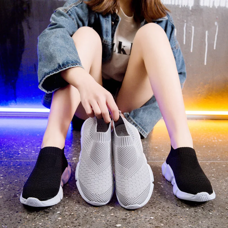 

WOMEN'S Shoes 2019 Spring And Summer New Style Korean-style Flying Woven Shoes Single Shoes Women's Large Size Athletic Shoes Br