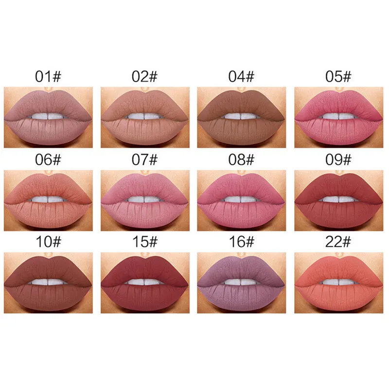 12PCS/Set Liquid Matte Lip Gloss Cosmetics Waterproof Nude Lip Lipsticks Long Lasting Metallic Lipstick Stick Make up Lips 12PCS/Set Liquid Matte Lip Gloss Cosmetics Waterproof Nude Lip Lipsticks Long Lasting Metallic Lipstick Stick Make up Lips