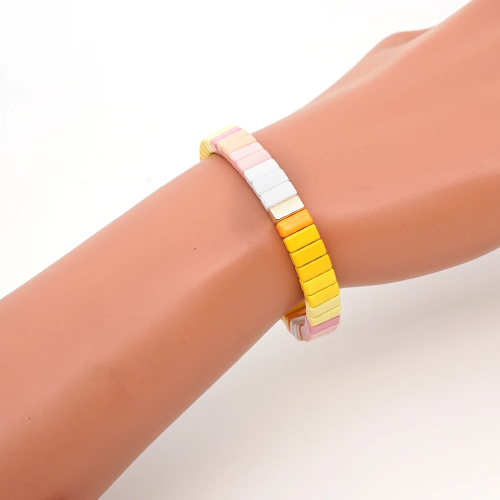Shinus Богемский Браслет для женщин, эмалированный плиточный браслет, Pulsera Mujer Moda, ювелирное изделие, браслеты, аксессуары для женщин, подарок