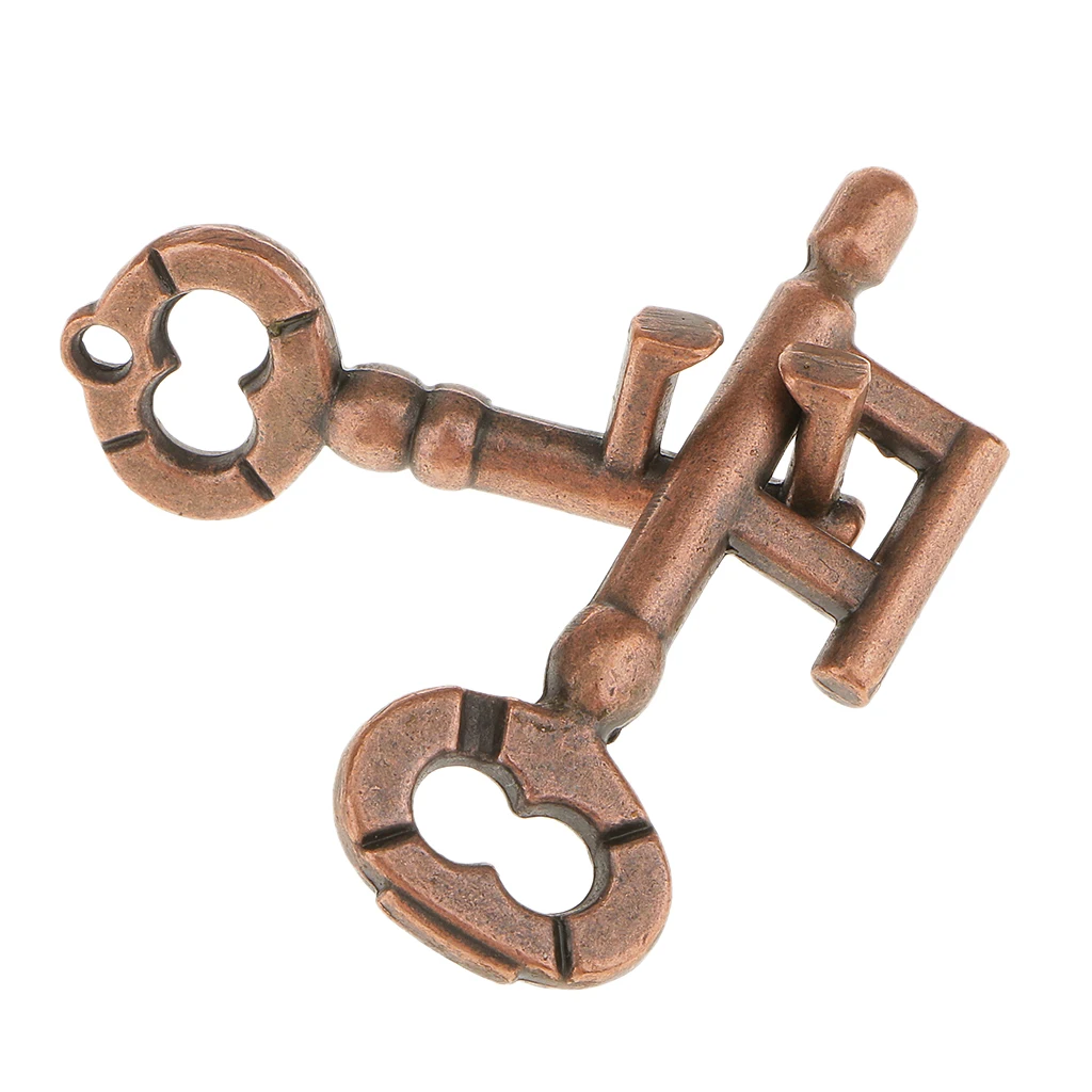 Metal Cast Puzzle Retro Vintage Lock Key IQ Mind Brain Teaser Adults Toys