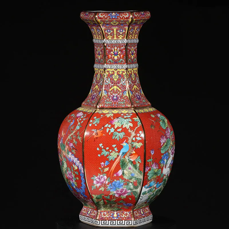 FOCUSDECOR цветок и птица в античном стиле синий qianlong керамическая ваза для украшение домашнего стола большая китайская ваза синего цвета с