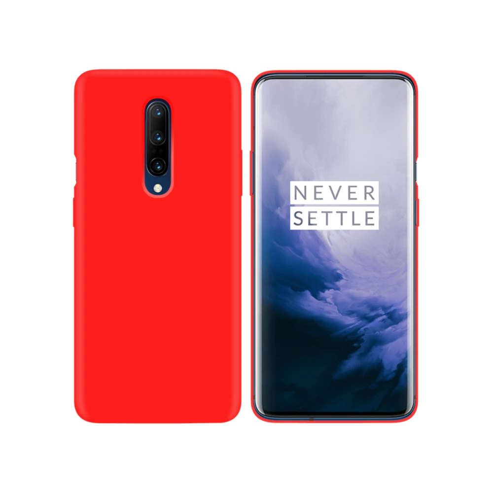 Красный Чехол для Oneplus 7 T, силиконовый ультратонкий противоударный защитный чехол для Oneplus One Plus 6 6T 7T Pro Чехол - Цвет: Красный
