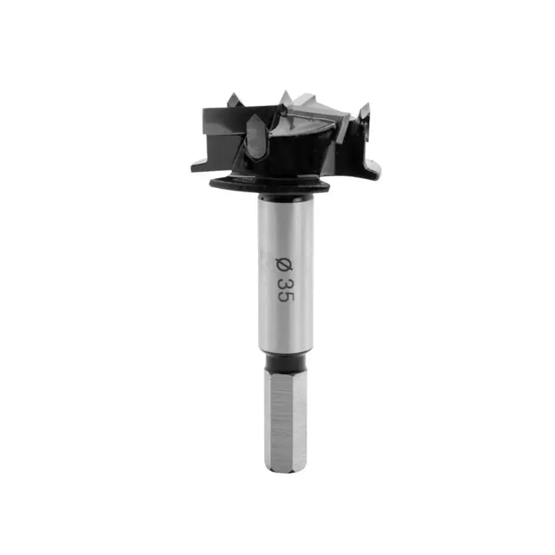 

35mm Forstner Wood Drill Bit Hole Saw Cutter Woodworking Tool with Round Shank