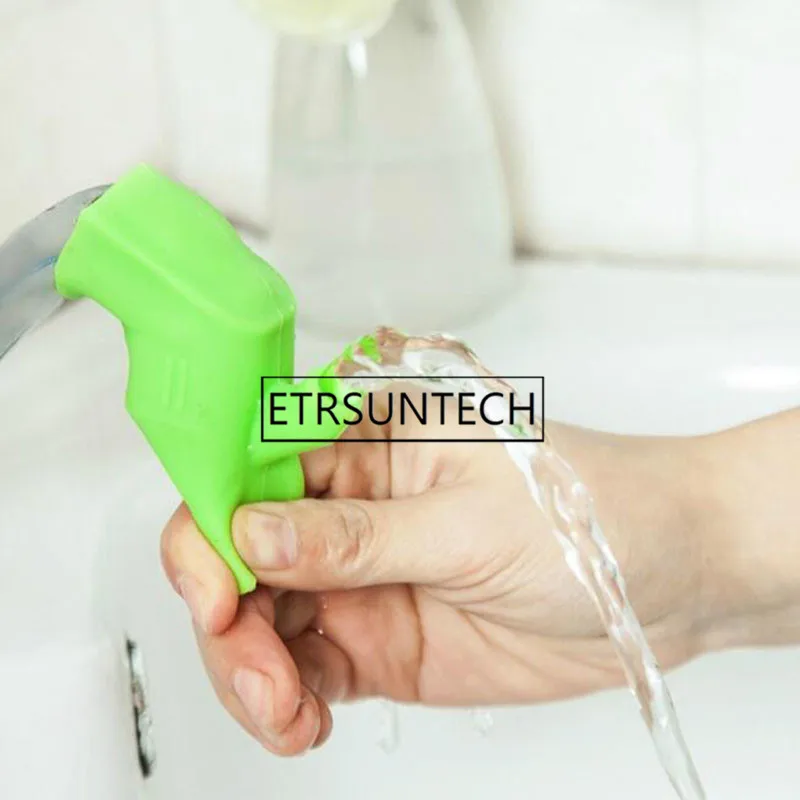 200pcs Elastic Silicone Water Tap Extension Sink Children Washing Device Faucet Extenders Bathroom Kitchen Sink Faucet Guide