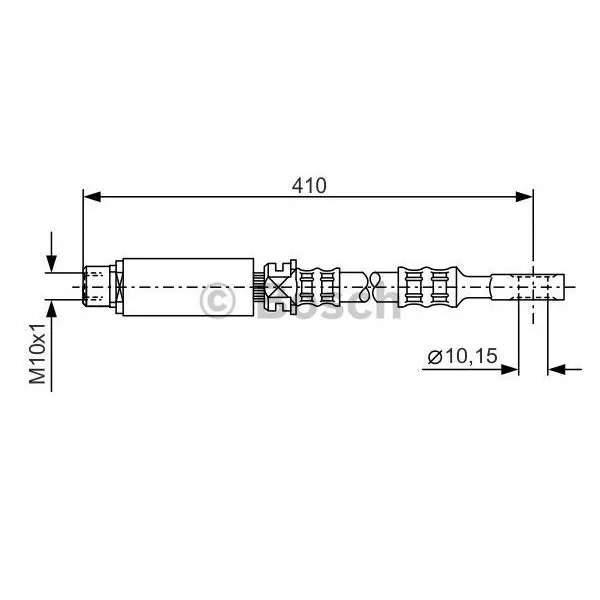 Шланг торм. пер.\ Opel Astra/Zafira 1.2-2.2TD 98 L 410 BOSCH 1 9