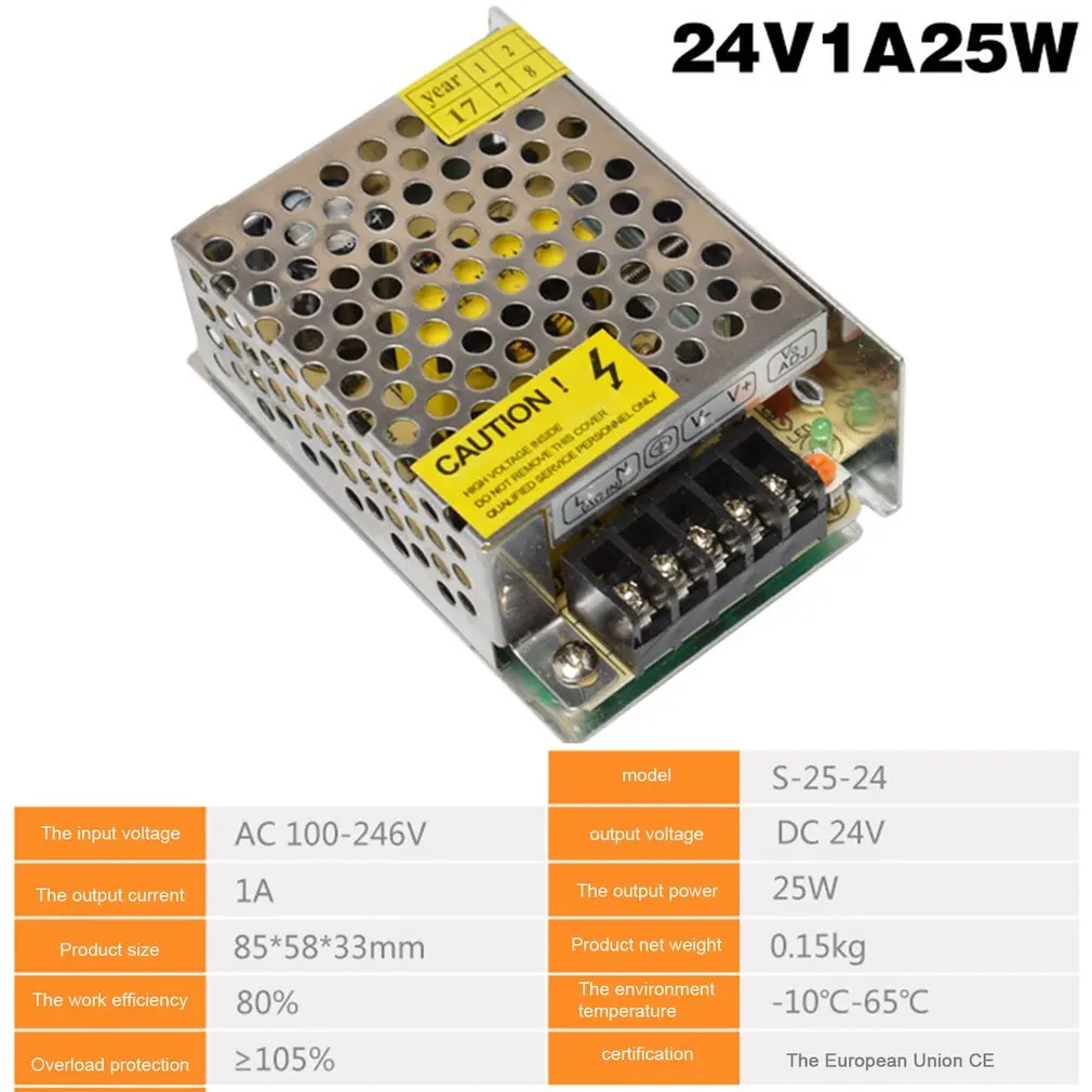 Переключение Питание DC24V 1A 2A 2.5A 3A 4.5A 5A 6.5A 8.3A 10A 12.5A 15A 16.5A AC 220V постоянного тока до AC-DC