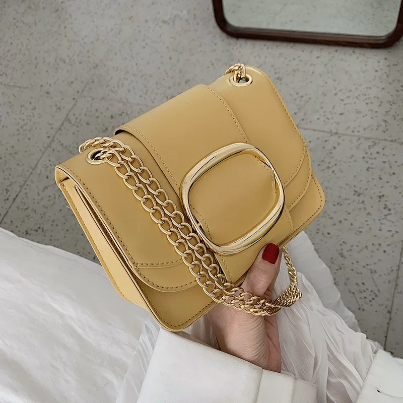 

Versatile PU Leather Bag Women's 2019 New Style Summer Korean-style Shoulder Square Sling Bag Fashion Western Style Chain Should