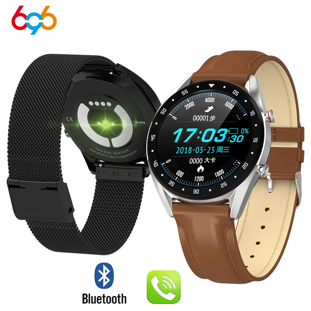 

696 L7 ECG PPG smart watch with electrocardiograph ecg display holter ppg heartrate monitor blood pressure women smart bracelet