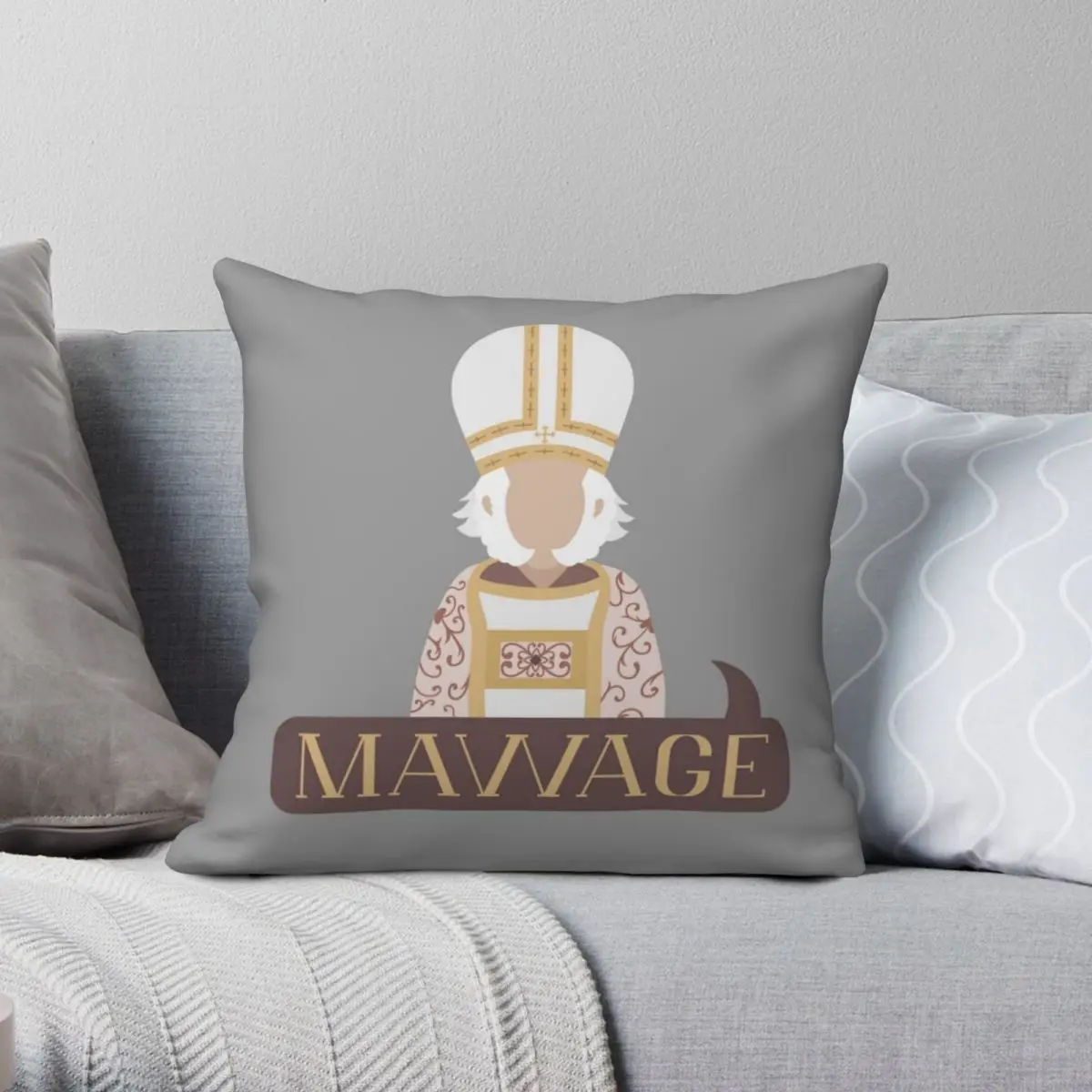 

Princess Bride Mawage Square Pillowcase Polyester Linen Velvet Printed Zip Decor Pillow Case Room Cushion Cover