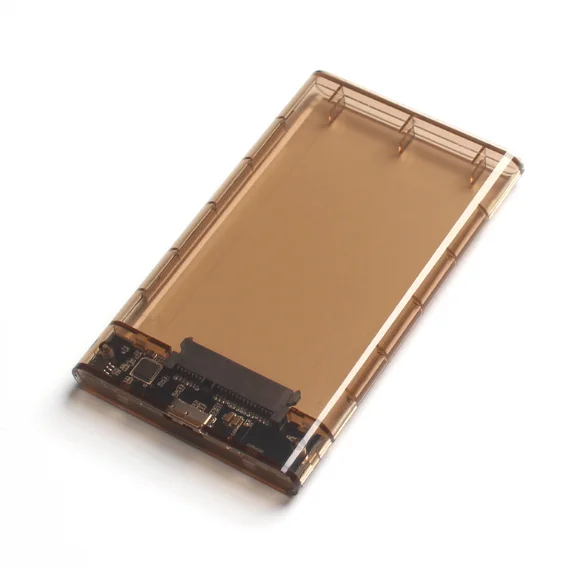 Корпус HDD 2,5 SATA к USB 3,0 адаптер полностью прозрачный высокоскоростной мобильный жесткий диск коробка для SSD HDD Box 2,5 ноутбук SATA, серийный выпуск - Цвет: Серый