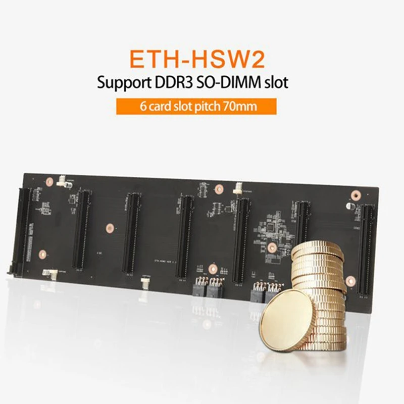 Семейная майнинговая материнская плата BTC с 128G SSD + 8G DDR3 RAM 9X 8Pin шнур питания 6 карт