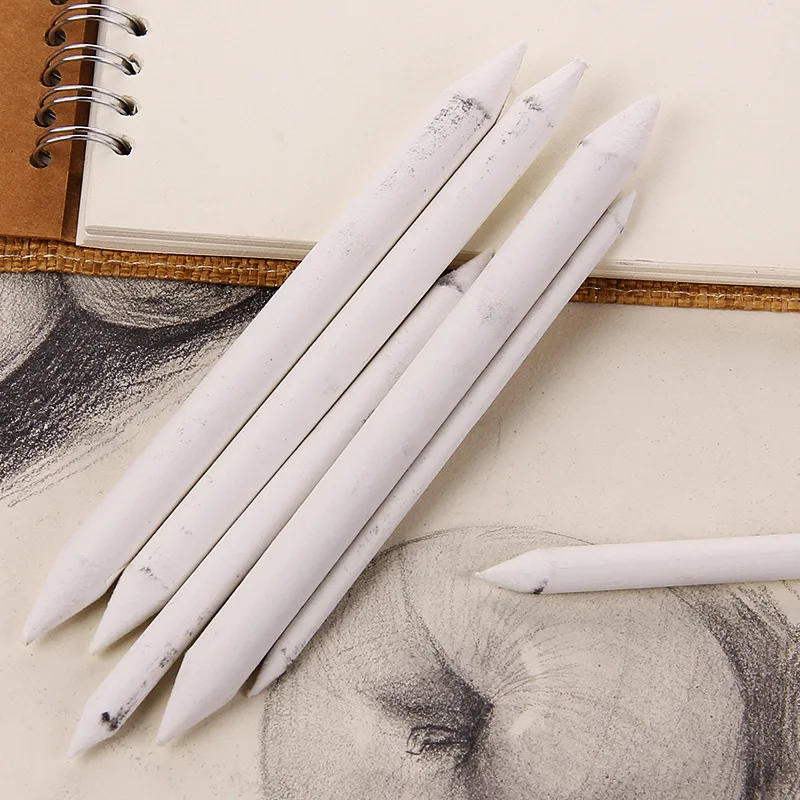 

6pcs/set White Durable Blending Smudge Stump Sketch 6 Sizes Art Drawing Tool Pastel Gift