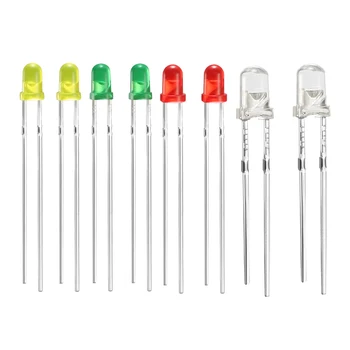 

uxcell 3mm/3.5mm LED Diode Lights Round Lighting Bulb Lamp Electronic Components Light Emitting Diodes for Electronic