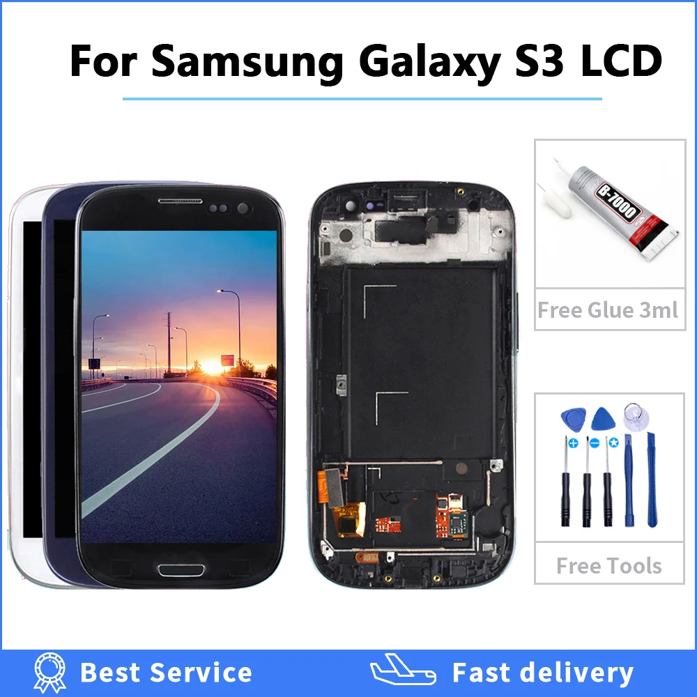 ЖК-дисплей 4 7 ''I9300 для Samsung Galaxy S3 ЖК-экран I9305 I9301 I9300I + цифровой преобразователь