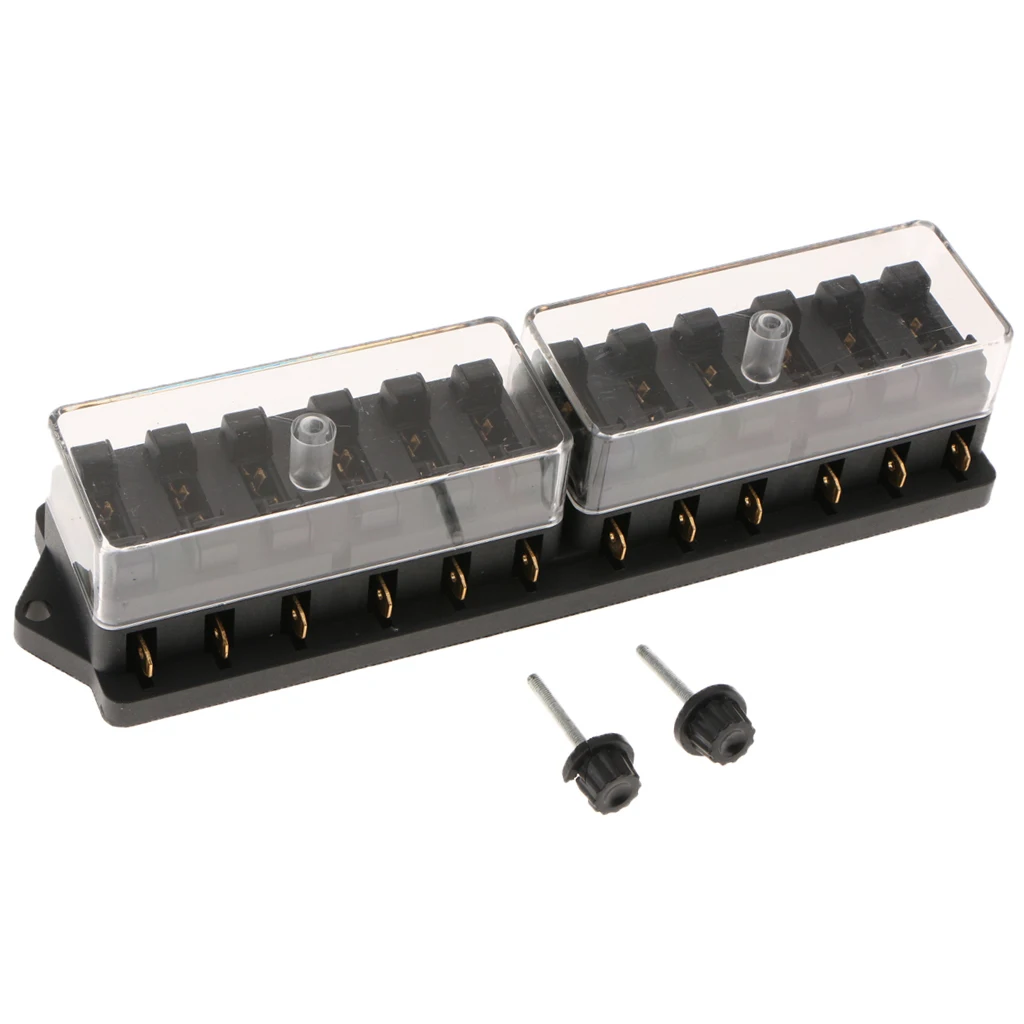 12 Way Circuit ATC/ATO Standard Blade Fuse Box Block Holder 32V 1A-40A