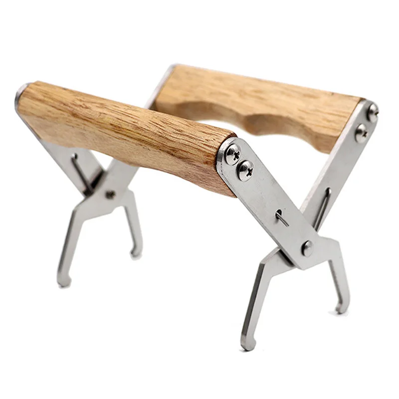 

Держатель для рукоятки из нержавеющей стали для пчеловодства, с деревянной ручкой, профессиональное оборудование для пчеловодства, 1 шт.