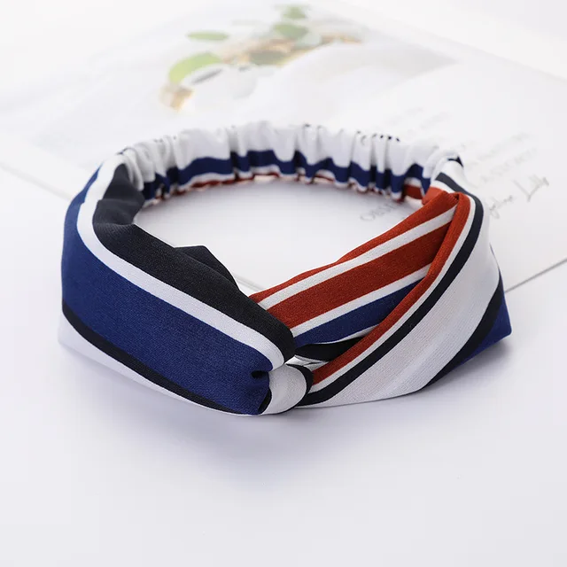 Women Cross Solid color Hair Bands Girls Print Flower Headbands Fashion Turban Make up Hair Accessories FD127 SGT2