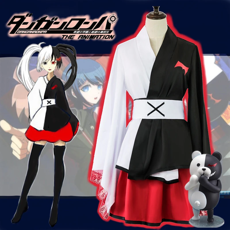 アニメdanganronpa2女性パンダ黒ホワイト日本の着物ドレスコスプレ衣装ハロウィン衣装女の子 Aliexpress アニメdanganronpa2女性パンダ黒ホワイト日本の着物ドレスコスプレ衣装ハロウィン衣装女の子 Aliexpress