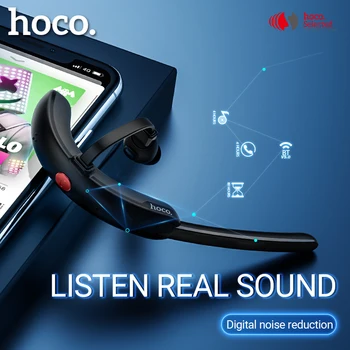 

hoco wireless headset noise reduction earphone handsfree in ear with mic for driving hook design for iPhone Huawei Xiaomi earbud