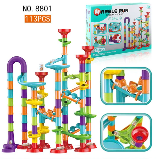 45/50/93/113pcs Baby Boy Girl Ball Roll Toys Construction Race Track Building Toys Blocks Kids Educational Toys Children Gift 1