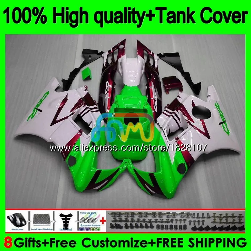 F2 Обтекатели+ майка для HONDA 600CC CBR 600F2 CBR 600 FS 91 92 1991 1992 1BS. 227 CBR600 F2 зеленого и белого цветов CBR600F2 93 94 1993 1994 - Цвет: No. 1