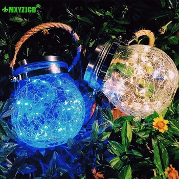 

Hot Sale Solar Crack Light Outdoor Lawn Landscape Led Courtyard Chandelier Modern Glass Jewelry Home Decoration Accessories