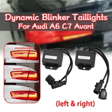 Módulo de indicador de señal de giro semidinámico, controlador para luces LED traseras para Audi A6 C7 Avant 4G 2012 2013 2014, 1 par
