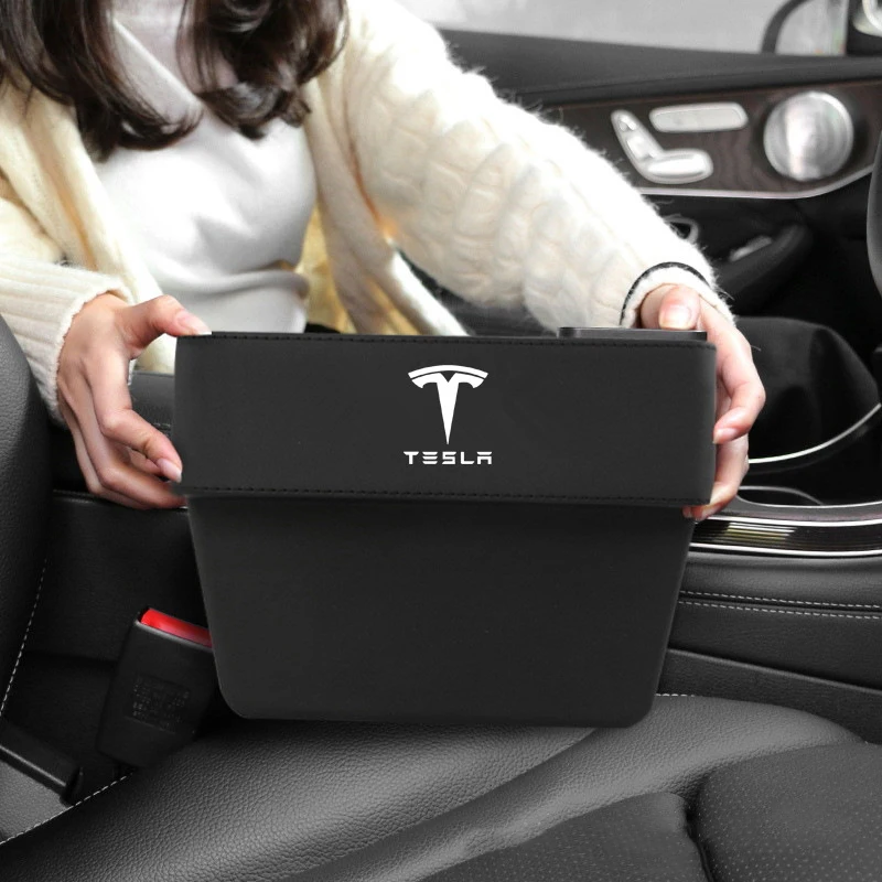 Car Seat Crevice Storage Box Gap Pocket Organizer Multifunction Stowing Tidying box For Tesla Model 3 S X Y Styling accessories