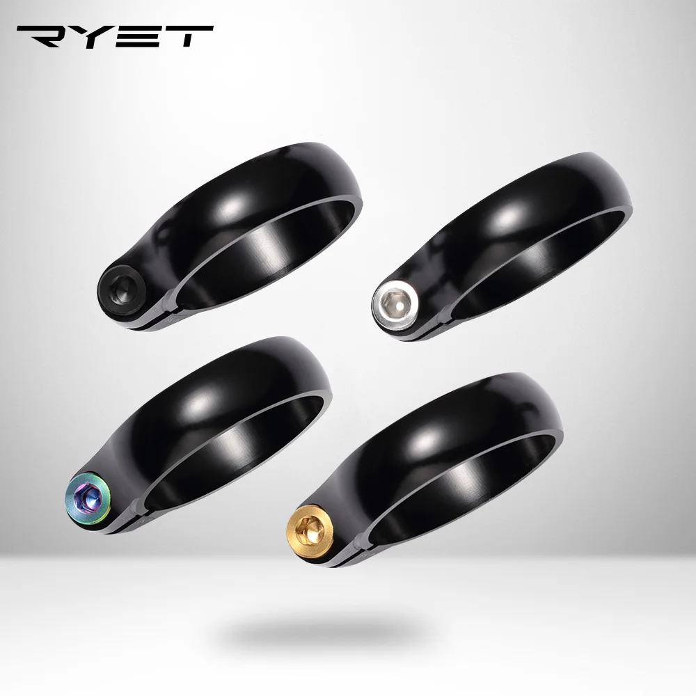 bike seatpost clamp Ultralight Titanium CNC Alloy Saddle Seat Post Clamp 31.8/ 34.9 mm Mountain Bike Seatpost Parts