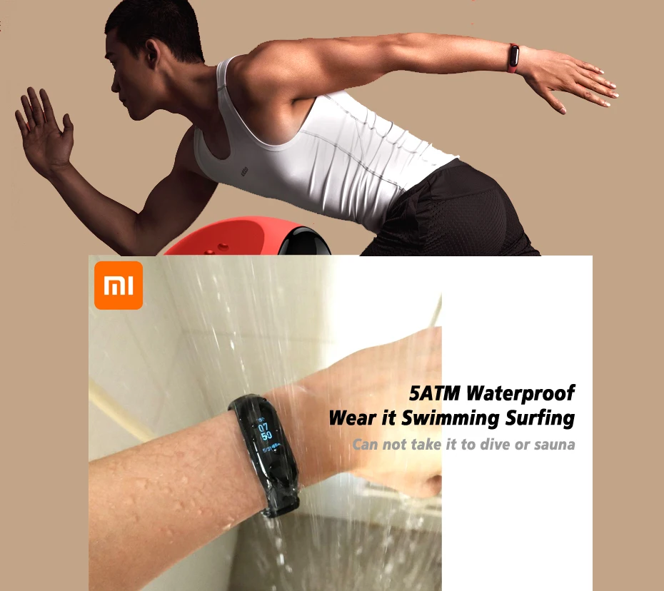 Origina Xiaomi mi band 3 глобальная версия фитнес-браслет трекер пульсометр mi band 3 Смарт-браслет для Android IOS