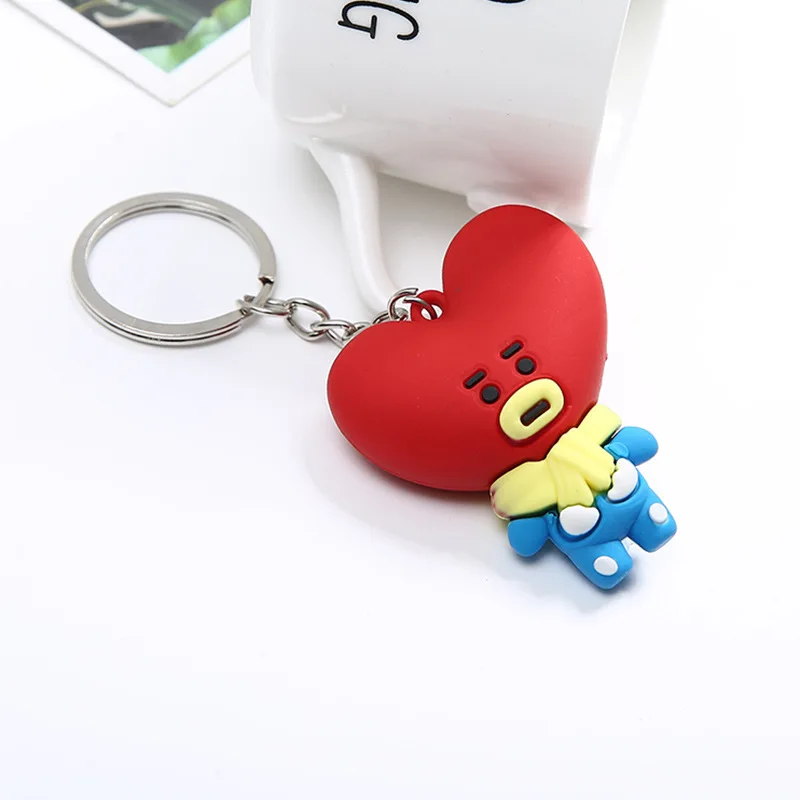 Bangtan мальчики Рождество "Suga" "TATA" и т. Д. Индивидуальные хороший мультфильм брелок цепи сумки для женщин мужчин ювелирные изделия Bangtan аксессуары