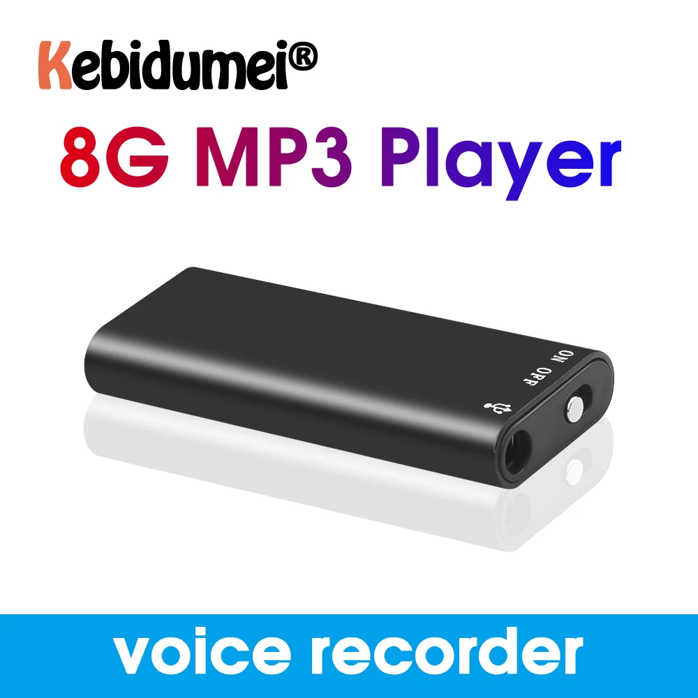 8G Мини цифровой Аудио Диктофон стерео MP3 музыкальный плеер 3 в 1 память USB флэш