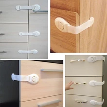 

5PCS/Lot Drawer Door Cabinet Cupboard Toilet Safety Locks Baby Kids Safety Care Plastic Locks Straps Infant Baby Protection