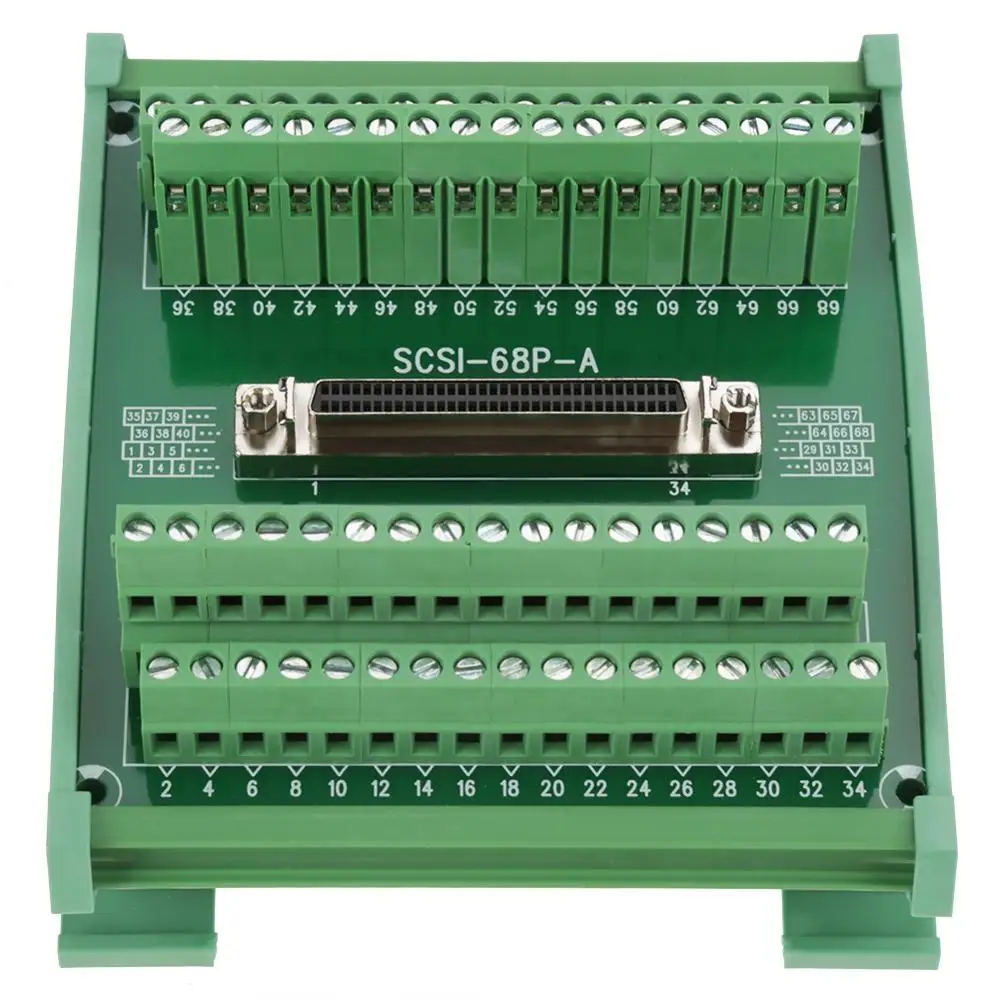 SCSI68 68 контактный дБ тип гнездовой разъем плата клеммный модуль для PLC/din рейки