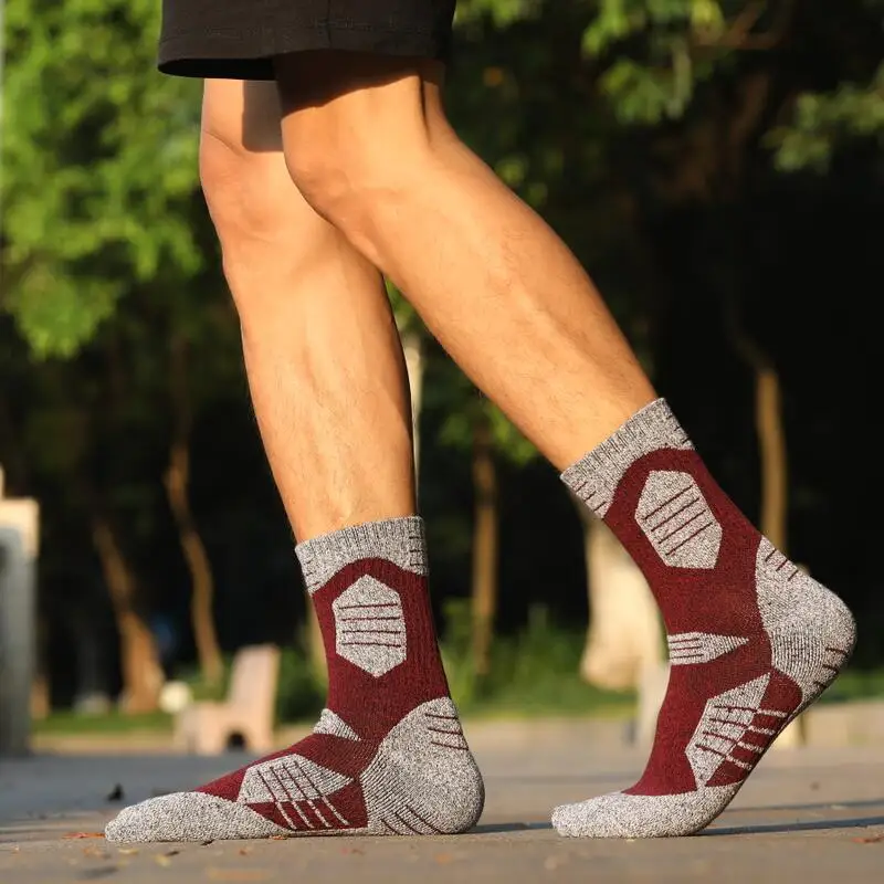 Ski Socks Winter Thermal Skiing Socks Men Outdoor Sports Snowboard Cycling Hiking EU39-47 2Pairs/Lot