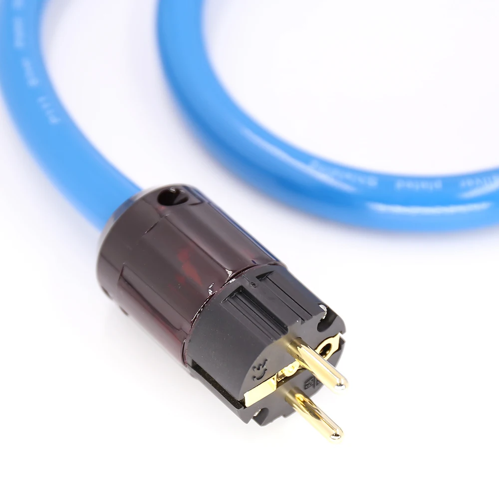 P111Schuko Power Cable Mains Power HIFI EU Mains Power lead Silver Plated 5N High Performance Power Cord With silver shielding