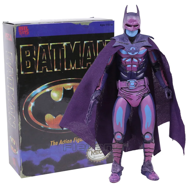NECA классический вид видеоигры Бэтмен Фигурка Коллекционная модель Бэтмена игрушка - Цвет: box