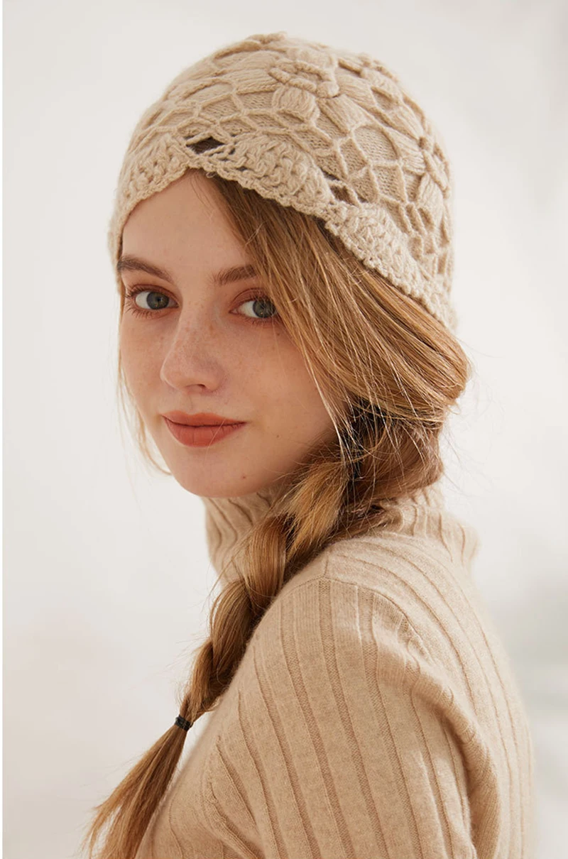 Cashmere Weave Hat Jacquard Weave Hat Skullies Beanies 2023 Winter Woman Female Aliexpress