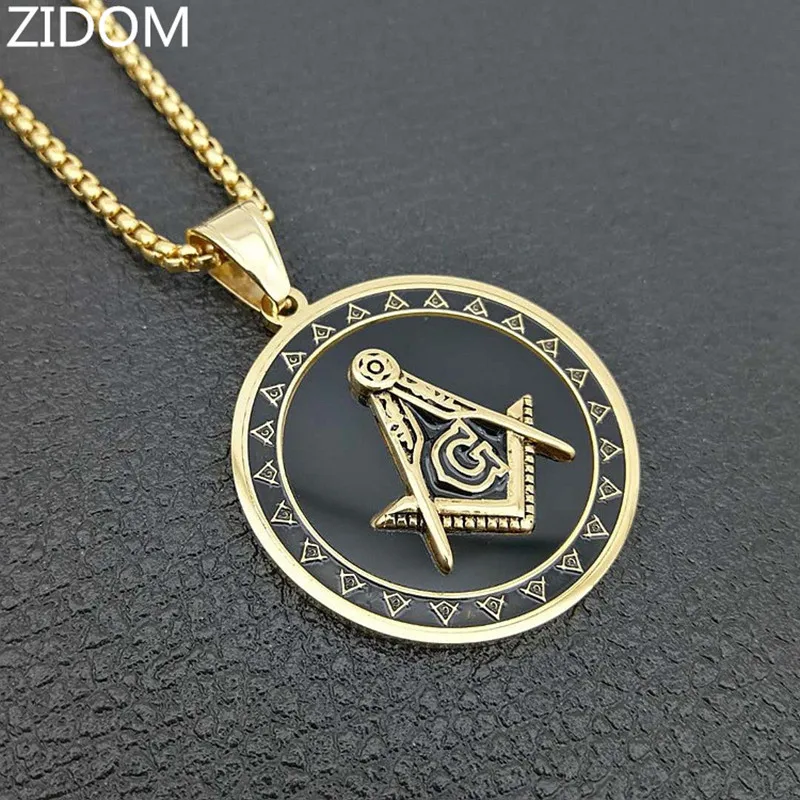 Мужское ожерелье в стиле хип хоп винтажное из нержавеющей стали золотого цвета