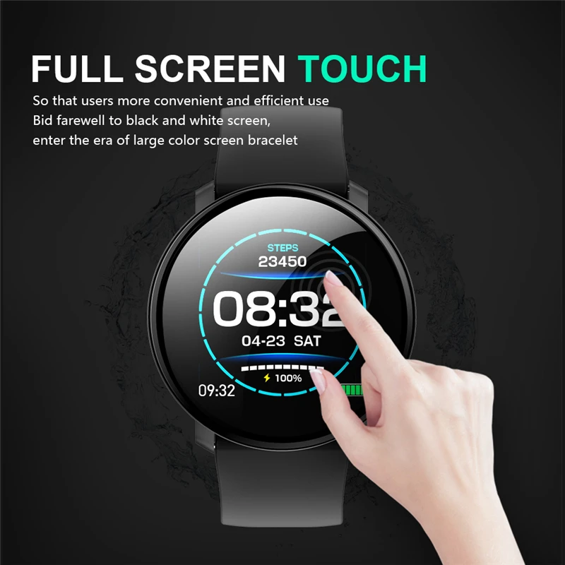 ESEED Smart watch M31 Full Screen touch waterproof IP67 Weather forecase Heart rate smart bracelet for apple samsung smartwatch
