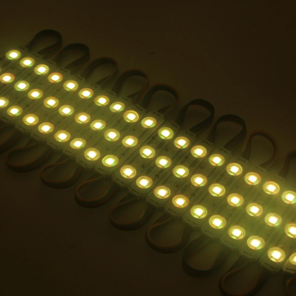 Chip RGB LED Module injection lens 5050 Super Bright Advertising Light Changeable color Waterproof Sign Backlight 20pcs led module led modules led light