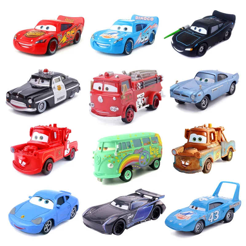 Car diney Pixar Car 3 Lightning McQueen Jackon torm Mater 1:55 Diecat Metal Alloy Model Car Toy Chritma  Children Boy cars disney pixar cars 3 role sheriff lightning mcqueen cruz jackson storm mater diecast metal alloy model car toy kids gift