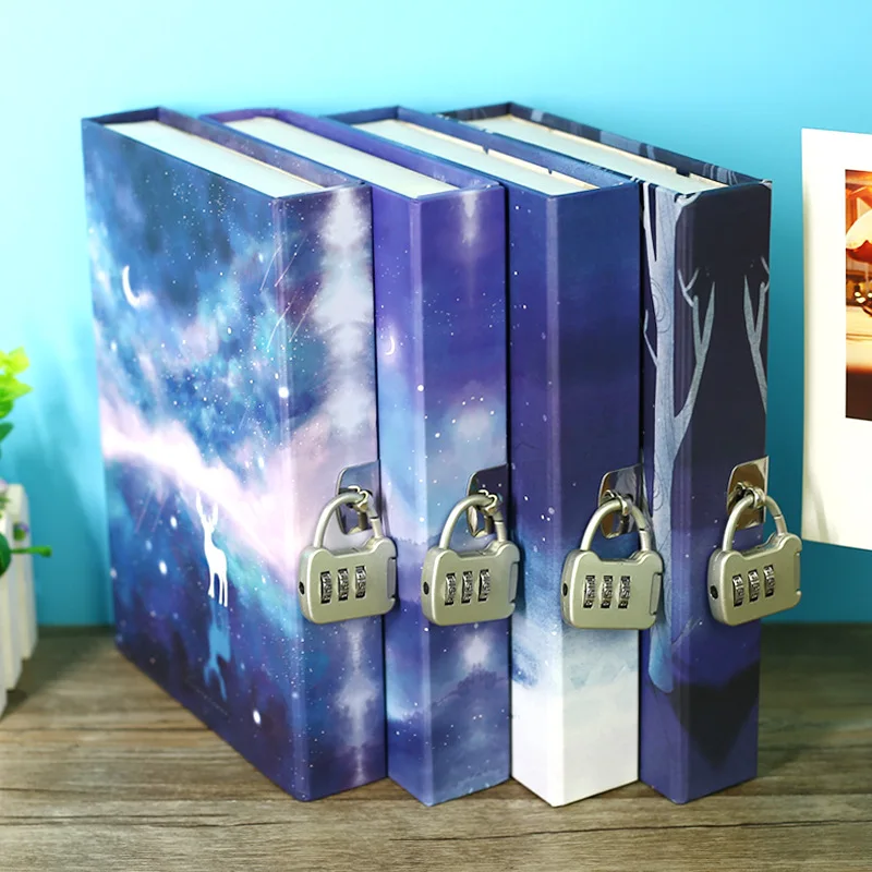 

Diary with Lock Notebook Cute Functional Planner Lock Book Dairy Journal Stationery Gift Box Package