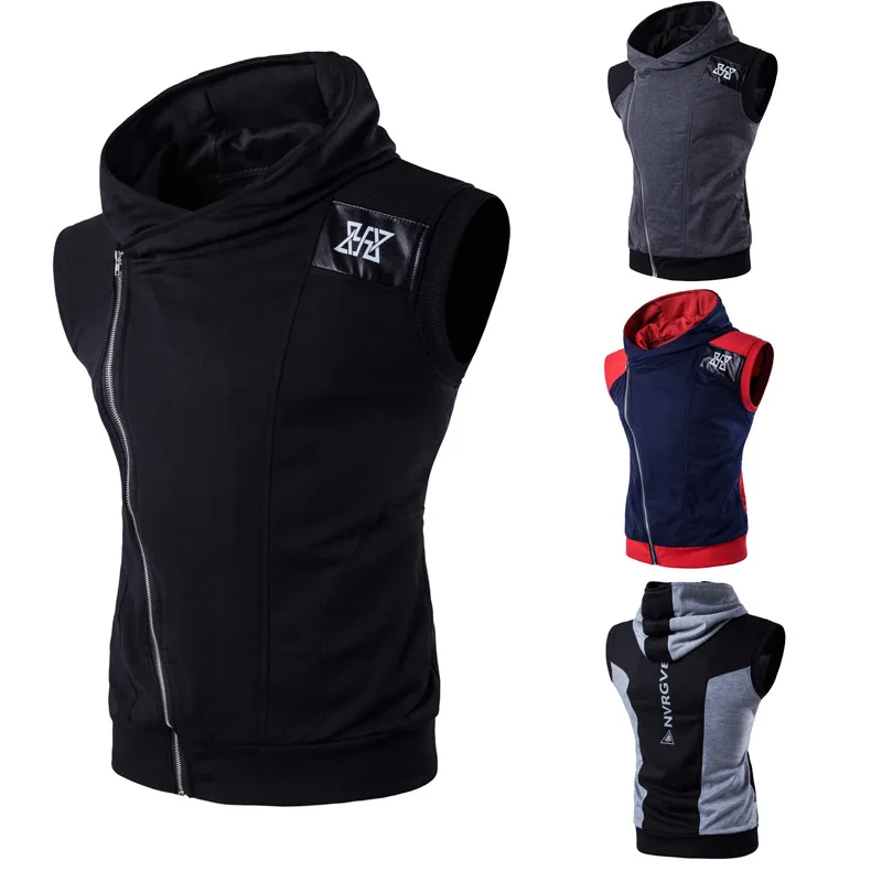 Алиэкспресс Лидер продаж Мужская косая молния с капюшоном для занятий спортом и фитнесом Mj01