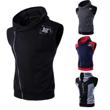 Алиэкспресс Лидер продаж Мужская косая молния с капюшоном для занятий спортом и фитнесом Mj01